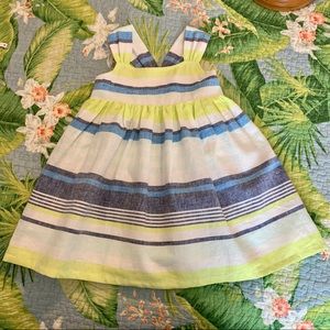 Pretty Gymboree summer dress striped linen